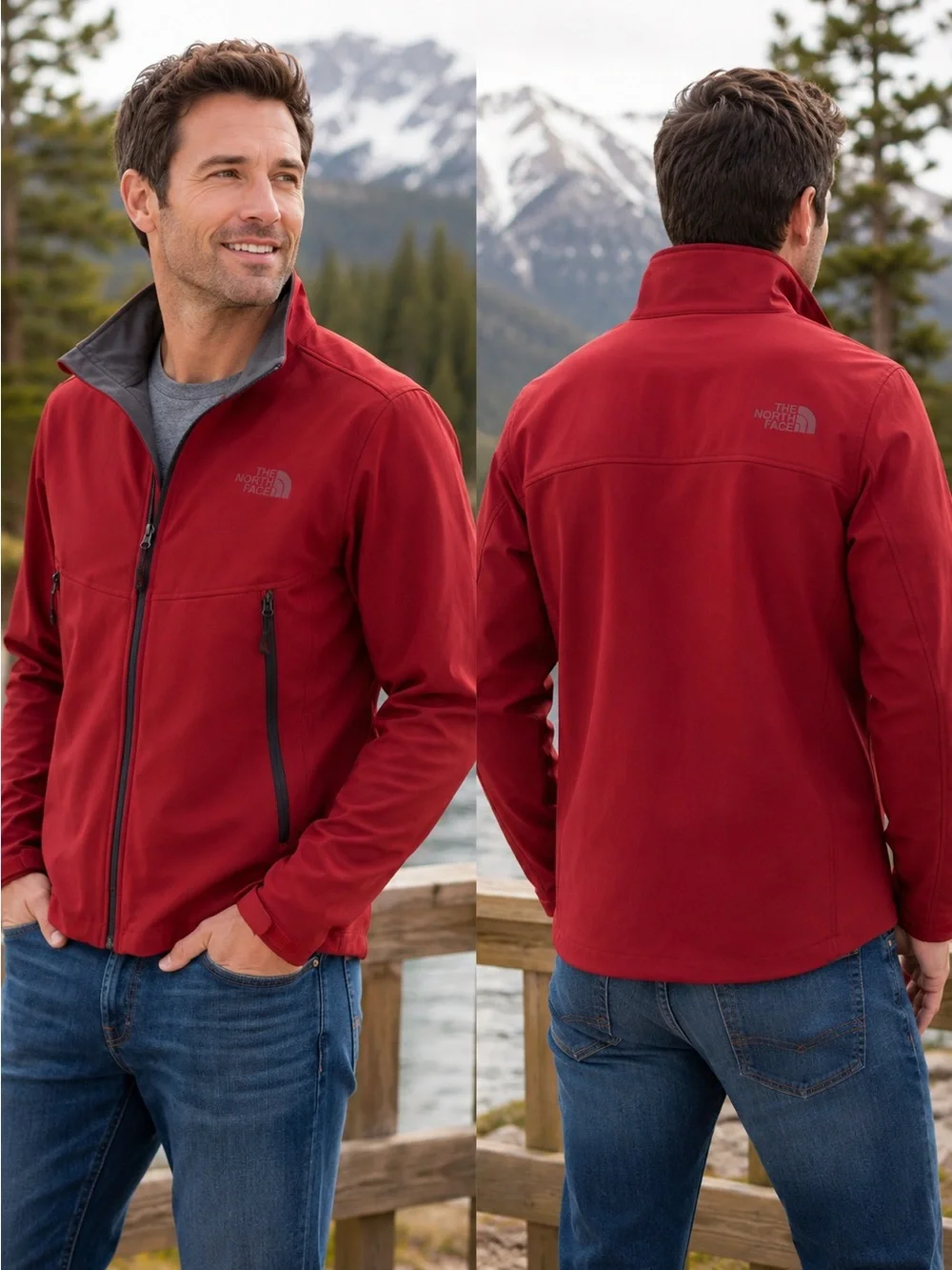 The North Face Men’s Apex Bionic RDT Softshell Jacket Maroon Size Small
